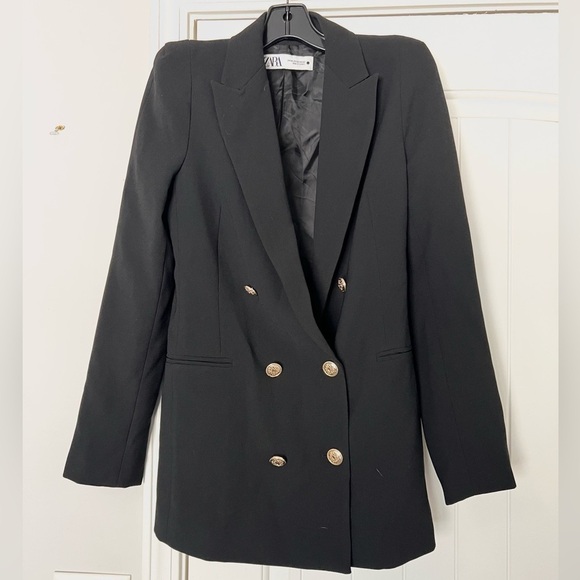 Zara Tailored Double Breasted Blazer Blogger Favorite - Picture 7 of 11